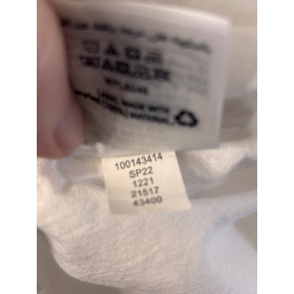 Style & Co White Eyelet Cotton Flutter Sleeve Belted Ruffle Dress XL Bridal - Picture 8 of 11